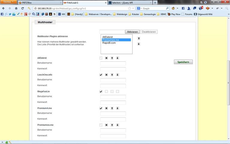 Screenshot Multihoster Beispiel